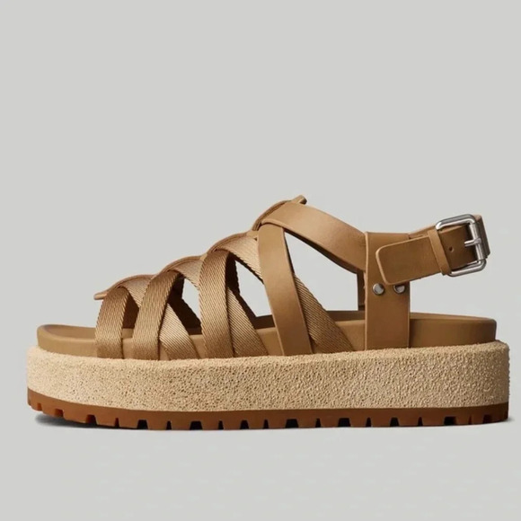 NIB Rag & Bone Park PlatformFisherman  Sandals Color Biscotti Size 10 / 40 - Picture 4 of 10